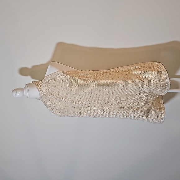 Free People FP Molly Playsuit Halter Romper Shorts Crochet Knit Cream L Backless - Picture 4 of 16